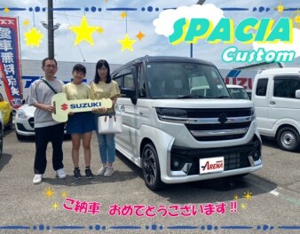 スペーシアカスタムご納車‼おめでとうございます(=ﾟωﾟ)ﾉ★